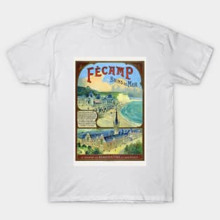 Fécamp Bains de Mer France Vintage Poster 1912 T-Shirt